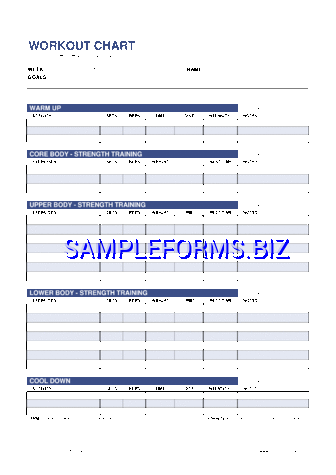 Work Out Chart Template from workout-chart.sampleforms.biz